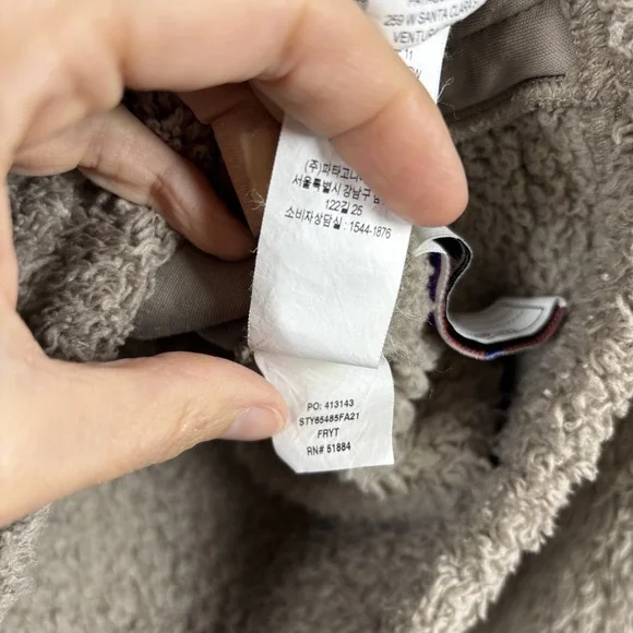 Patagonia Los Gatos Jacket Kids Girls Size XL 14 Brown Full Zip Hoodie Sherp - Picture 10 of 14